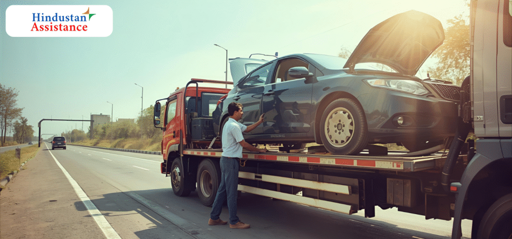 Flatbed towing