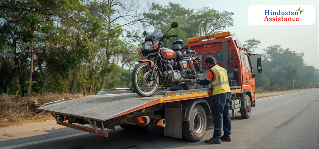 Motorcycle towing in Gujarat
