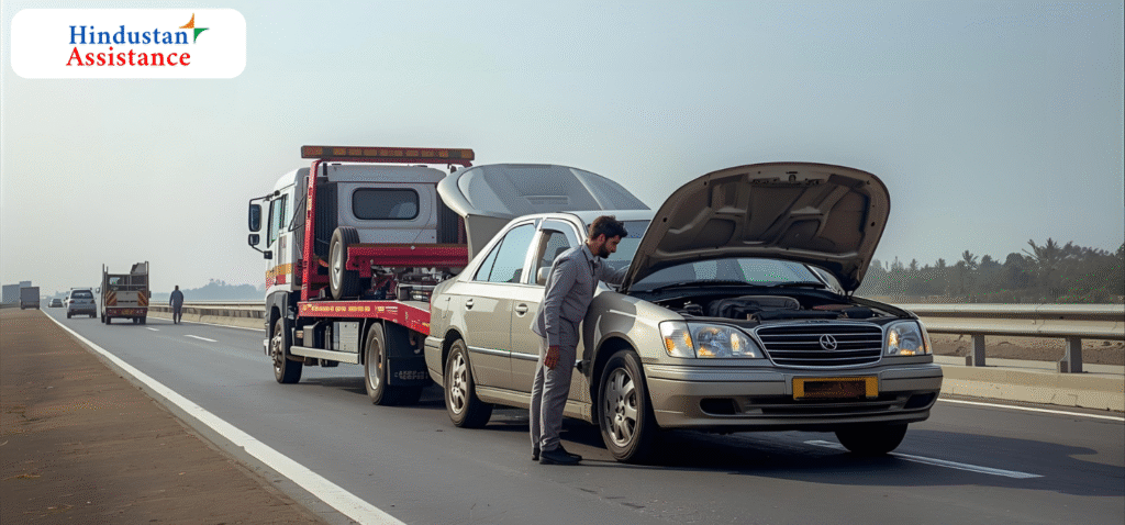 Quick towing for car breakdown