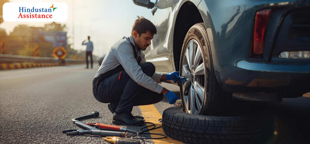 Tire change service