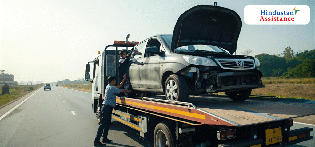 Vehicle breakdown towing